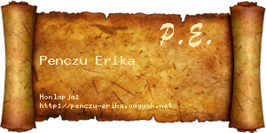 Penczu Erika névjegykártya